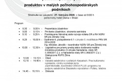 Seminár Podpora predaja malých množstiev poľnohospodárskych produktov v malých poľnohospodárskych podnikoch
