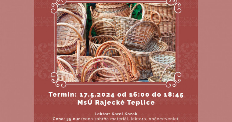 Kurz pletieme košík z vŕbového prútia