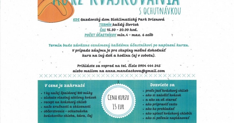 Kurz kváskovania s ochutnávkou